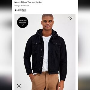 Sun + Stone Black Hooded Trucket Jacket Size S